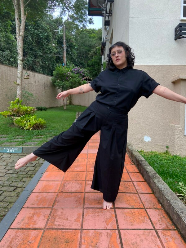 calça de alfaiataria em linho misto - Imagem 2