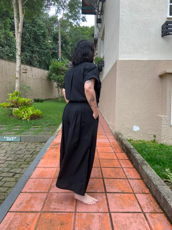 calça de alfaiataria em linho misto - Imagem 3