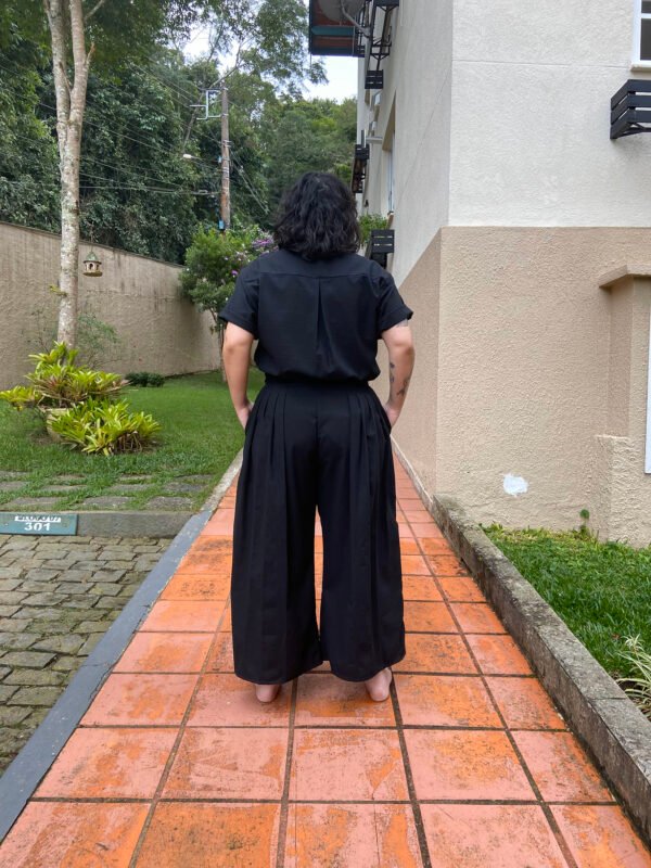 calça de alfaiataria em linho misto - Imagem 4