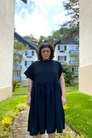 vestido largão em linho misto
