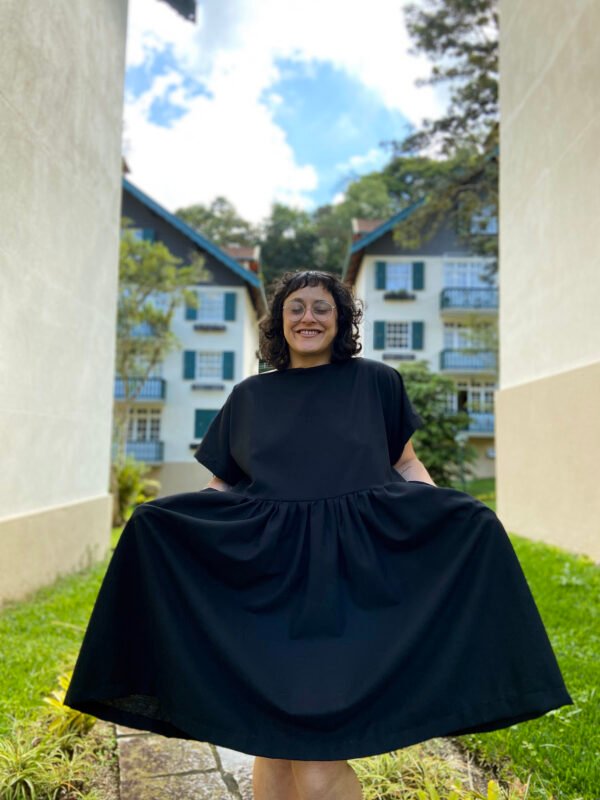 vestido largão em linho misto - Imagem 2