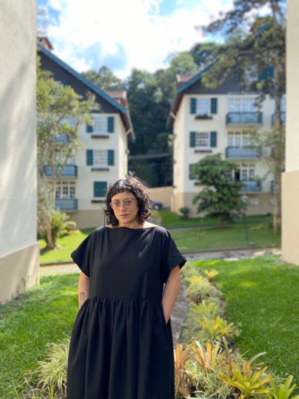 vestido largão em linho misto - Imagem 3