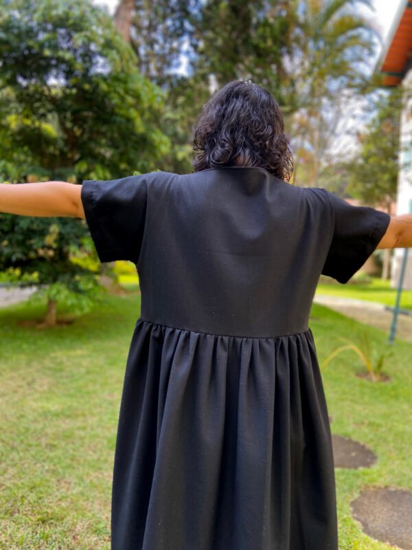 vestido largão em linho misto - Imagem 4