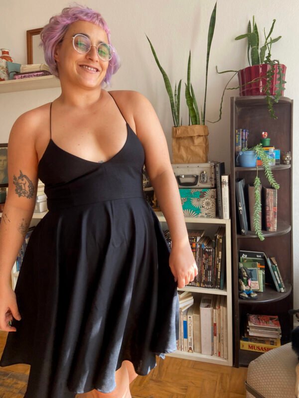 vestido de linho super rodado